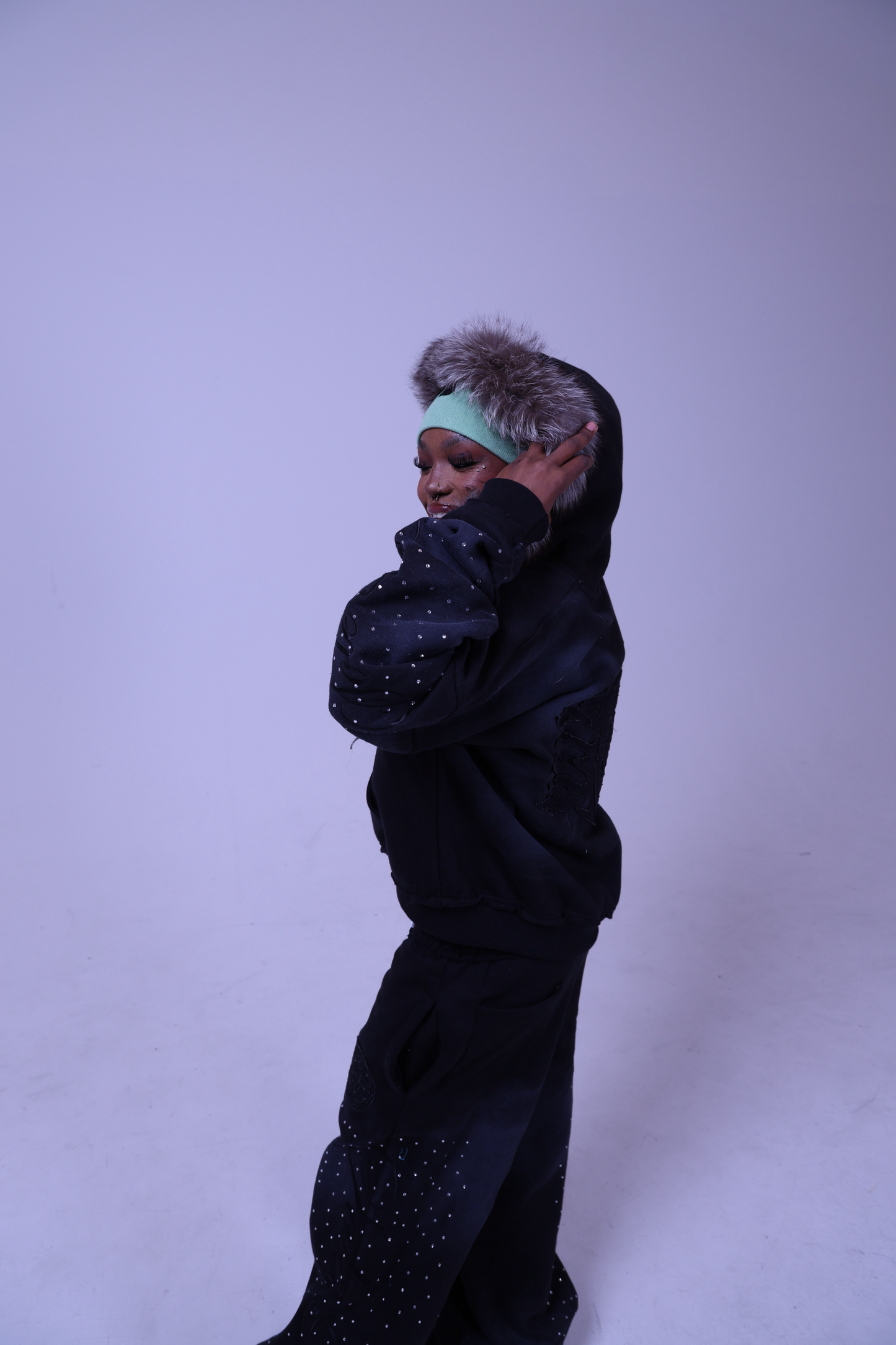 Onyx “Cursive” Zipup Hoodie