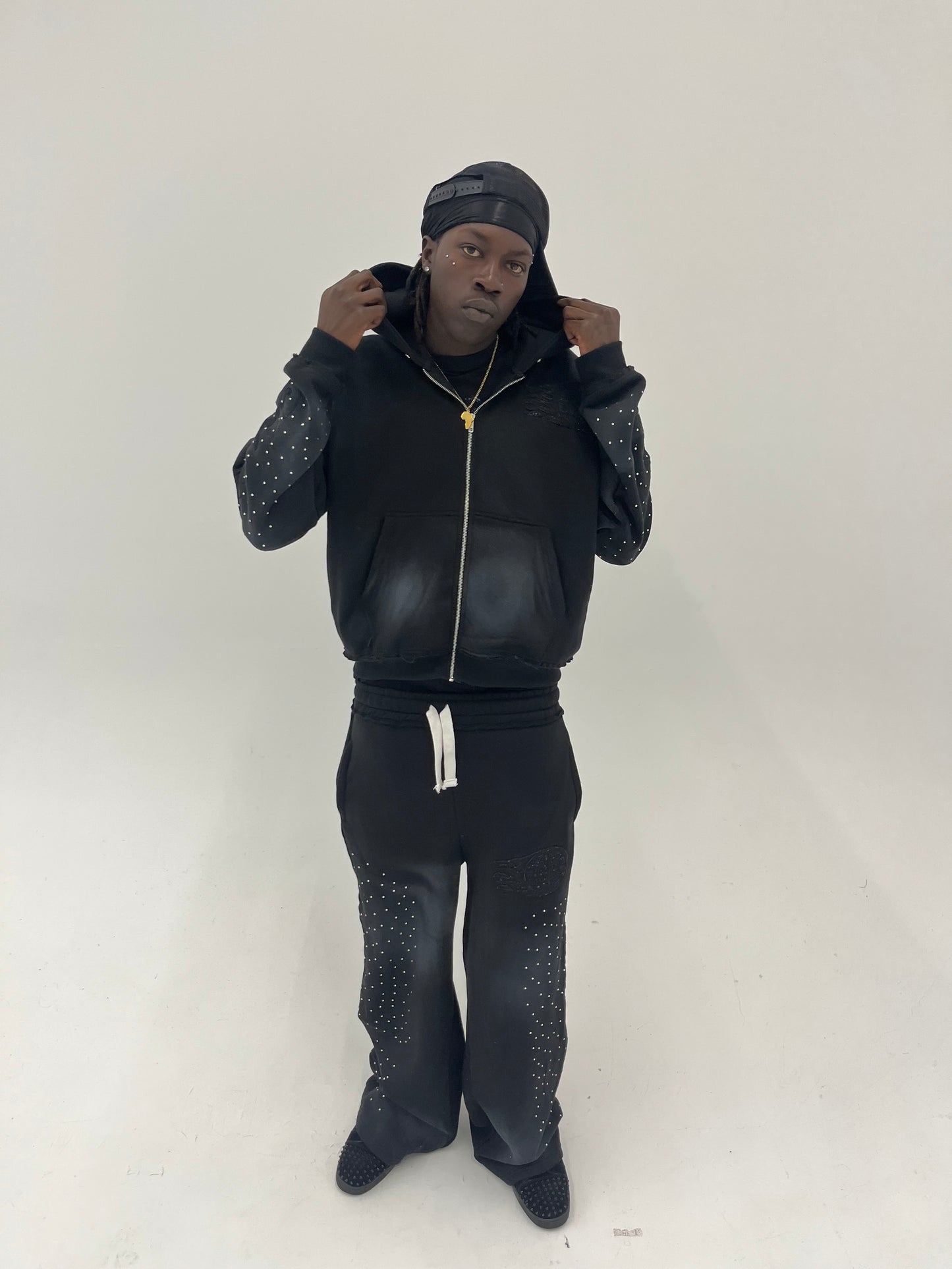 Onyx “Cursive” Zipup Hoodie