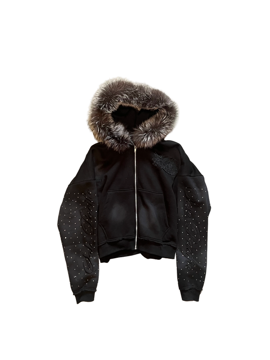 Onyx “Cursive” Zipup Hoodie