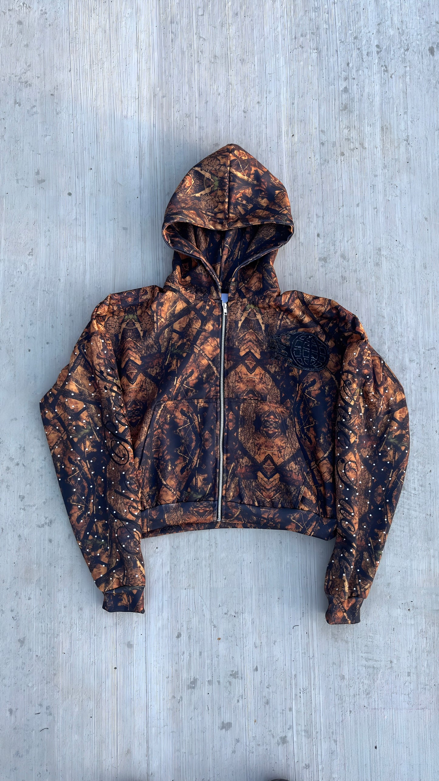 Cinder 'Cursive' Zip-up